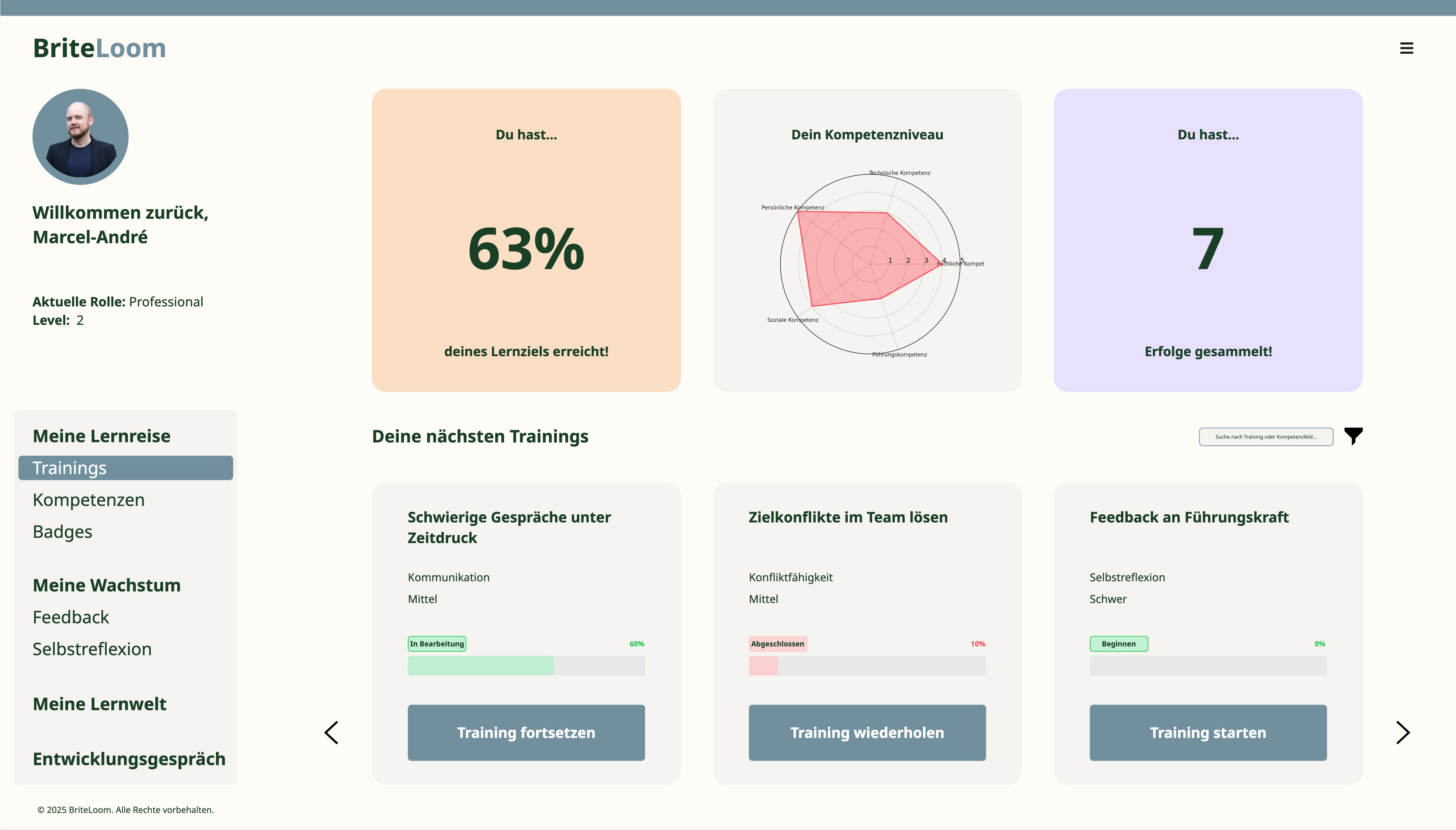 BriteLoom Platform Desktop Interface